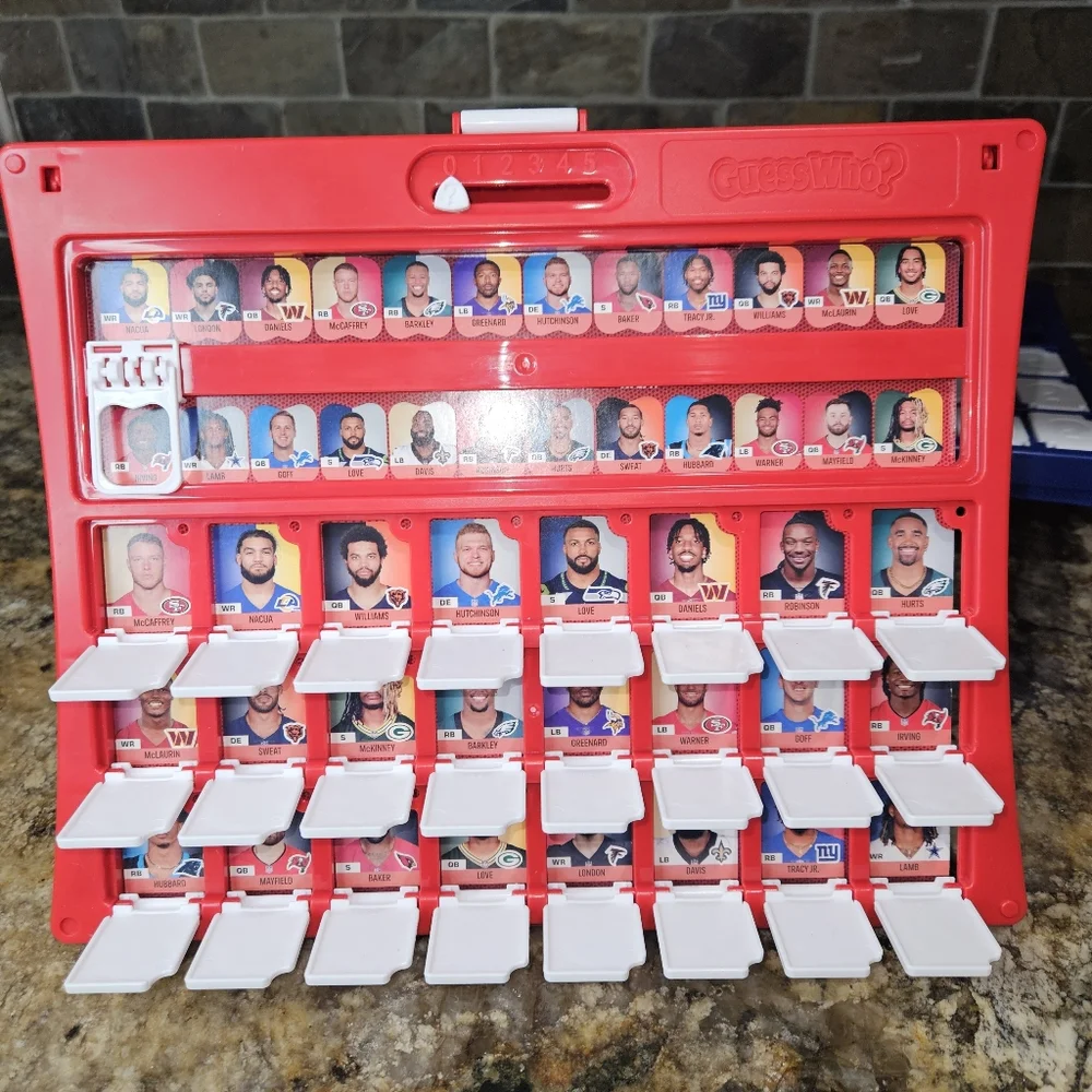 Hasbro Guess Who? NFL Edition Red and Blue Travis Kelce 32 Teams Represented